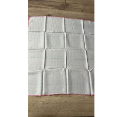 Lange Bambou haute qualité taille 65x65cm contour rouge