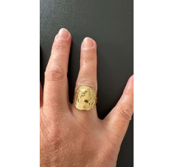 Bague Napoléon relief en acier inoxydable du 51 au 63